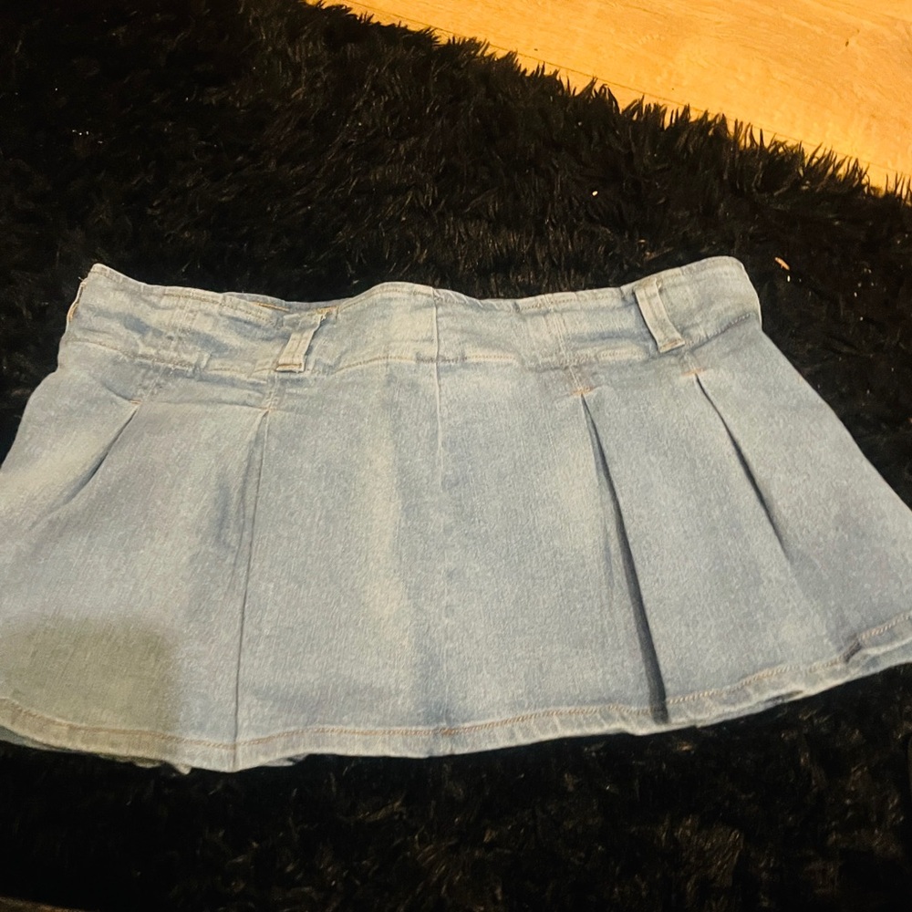 Fashion Nova Light Blue Pleated Mini Skirt